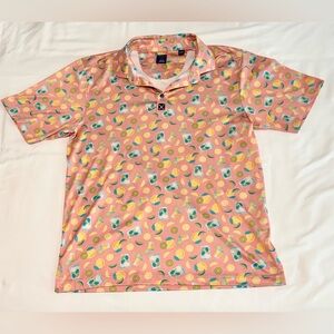 Con Struct Polo Shirt Mens Large Quick Dry Performance Cocktails Golf Polo